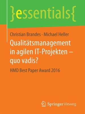 cover image of Qualitätsmanagement in agilen IT-Projekten – quo vadis?